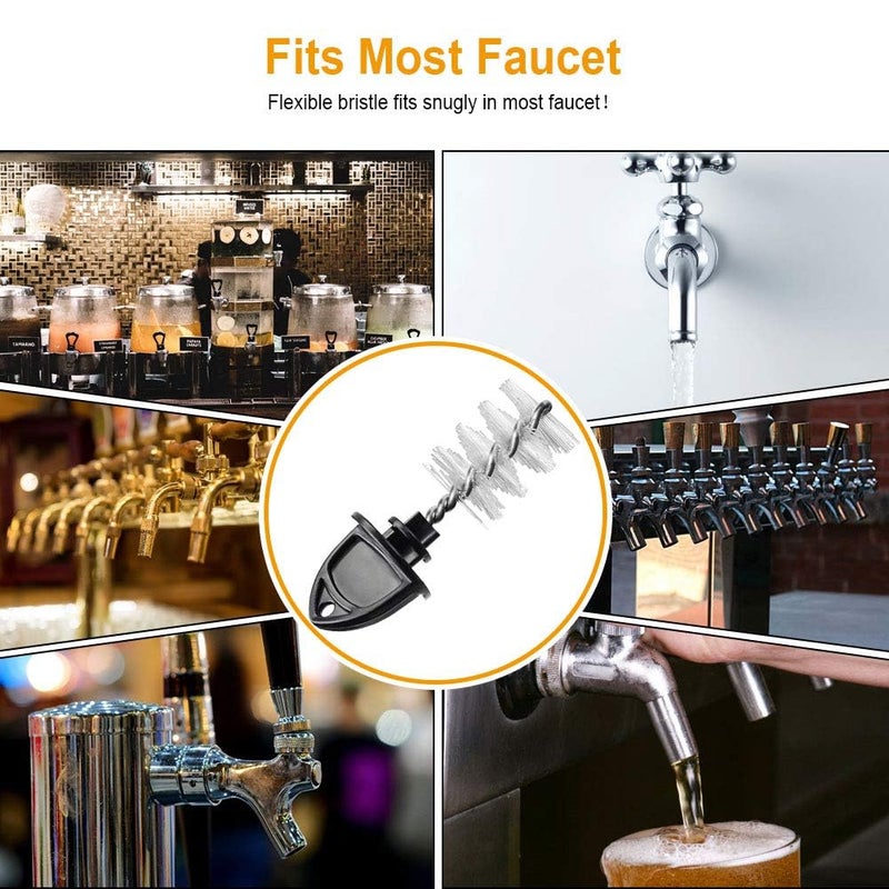 Ferroday 15 Beer Faucet Tap Plug Brush for Beer Faucet Plug Draft Beer Tap Cover Tap Plugs Beer Brush Plugs Beer Faucet Brush Caps Cover Beer Faucet Kegging Tap Cleaning Brush- 15 Pack keg Beer Tap Brush Plug - Image 4
